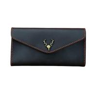 CWLPSL Portefeuille enveloppe pour Hommes et Femmes, Sac pour téléphone Portable, Portefeuille rétro Long, Pochette, Sac pour Cartes (A, 9 x 2 x 17,8 cm)