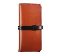 CWLPSL Portefeuille Fait Main Portefeuille rétro de Mode Japonaise et coréenne Portefeuille Long pour Hommes et Femmes Pochette (Couleur : Noir, Taille : 20 * 3,5 * 9,5 cm)