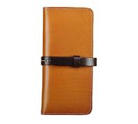 CWLPSL Portefeuille Fait Main Portefeuille rétro de Mode Japonaise et coréenne Portefeuille Long pour Hommes et Femmes Pochette (Couleur : Noir, Taille : 20 * 3,5 * 9,5 cm)