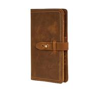 CWLPSL Portefeuille Long en Cuir de Vache pour Homme, Organiseur, décontracté, rétro, Pince à Billets, Cadeau préféré pour Homme (Couleur : A, Taille : 19 x 11 x 2 cm)