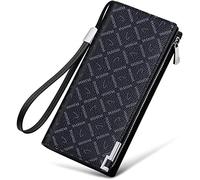 CWLPSL Portefeuille Long pour Homme, Grande capacité, Porte-Cartes, résistant à l'usure, pour téléphone Portable, Pochette