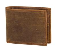CWLPSL Portefeuille, Portefeuille de sécurité en Cuir pour Homme avec Blocage RFID (Couleur : Marron-B, Taille : 11,5 x 1,5 x 9,5 cm)