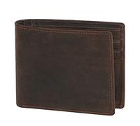 CWLPSL Portefeuille, Portefeuille de sécurité en Cuir pour Homme avec Blocage RFID (Couleur : Marron-B, Taille : 11,5 x 1,5 x 9,5 cm)