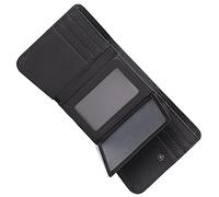 CWLPSL Portefeuille pour Homme en Cuir véritable avec Blocage RFID, Portefeuille Fin à Trois Volets en Cuir véritable avec fenêtre d'identification