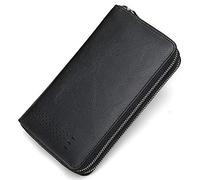 CWLPSL Portefeuille pour Homme, Pochette, Sac à Main, Portefeuille Long, Portefeuille en Cuir pour Homme, Portefeuille de Voyage Souple et avec fenêtre d'identification pour Hommes d'affaires,