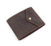 CWLPSL Portefeuille pour Homme - Portefeuille Court en Cuir rétro à Deux Volets, Portefeuille Vertical Multi-Cartes