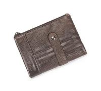 CWLPSL Portefeuille rétro pour Homme, Portefeuille Court, Porte-Cartes à Fermeture éclair, Sac pour permis de Conduire, Porte-Monnaie Multi-Cartes (A, 13 x 10 cm)