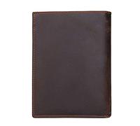 CWLPSL Portefeuilles pour Hommes Crazy Horse Porte-Passeport en Cuir Hommes Femmes Voyage à l'étranger Portefeuille Porte-Carte Multi-Fonctionnel en Cuir véritable Pince à Billets