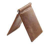 CWLPSL Portefeuilles pour Hommes Portefeuille à Pince à Billets en Cuir véritable pour Hommes avec Pince Petit Porte-Monnaie Porte-Monnaie Mince Emplacements pour Cartes pour