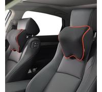 CWMAD 2X Coussin D'Appui-Tête de Voiture pour VW Passat B8 2015-2024, Appui-tête Doux pour la Conduite avec Housse Amovible Respirante Oreiller Cervical pour Siège Auto,Red