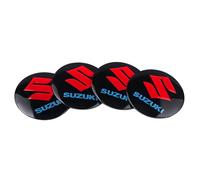 4 Pièces Enjoliveurs de Roue pour Suzuki Swift SX4 Vitara Jimny S-Cross 56mm, Cache-moyeux Autocollant de Capuchon de Jante Enjoliveur de Centre de Roue de Voiture Autocollant de Badge