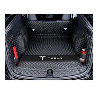 CWMLB Tapis de Coffre en Cuir de Voiture pour Tesla Model Y 2021-2024,Encerclement Complet Tapis de Protection de Coffre Bac de Coffre Accessoires de Tapis de Protection Accessoires de Bac de Coffre