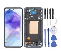 CWONCONGOIN Accessoires de remplacement pour téléphone portable Galaxy A55 SM-A556B LCD écran numériseur Assemblée complète avec cadre de réparation partie