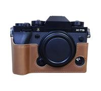 CWONCONGOIN Étui de protection de rechange pour appareil photo FUJIFILM X-T5 6,35 mm filetage PU cuir Demi-étui base