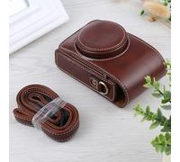 CWONCONGOIN Vertical Flip Caméra Full Corps Caméra PU Sac de boîtier en Cuir avec Sangle pour Ricoh GR III/GRII, Sony ZV-1 / DSC-RX100M7 / RX100M6 / RX100M5 / RX100M2 Photo