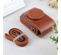 CWONCONGOIN Vertical Flip Caméra Full Corps Caméra PU Sac de boîtier en Cuir avec Sangle pour Ricoh GR III/GRII, Sony ZV-1 / DSC-RX100M7 / RX100M6 / RX100M5 / RX100M2 Photo