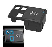 CWOQOCW Adaptateur de panneau de charge sans fil pour Toyota Land Cruiser Prado 10-17 avec trous latéraux gauche et circuit de sécurité pour bureau et voyage Noir