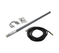 CWOQOCW Antenne d'extérieur omnidirectionnelle 12DBi 868 MHz 915 MHz, antenne directionnelle en fibre de verre, avec connecteur mâle N pour mineur d'hélium extérieur longue portée (kit d'antenne)