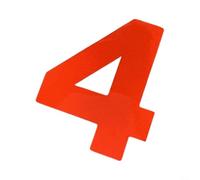 CWOQOCW Autocollants numérotés pour boîte aux lettres, décalcomanies en vinyle pré-espacées, imperméable, pour étiquettes d'adresse, mur de jardin, 7 x 6 cm, rouge