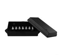 CWOQOCW Boîte de jonction de remorque à 7 voies, boîte de connexion 7 fils pour camping-car, moyeu de câblage de frein électrique avec bornes étiquetées, boîtier en plastique noir
