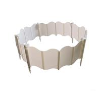 CWOQOCW Bordure de jardin, panneaux de clôture modulaires pour aménagement paysager, chemins incurvés, lignes droites, design flexible (20 blancs + 10 clous)
