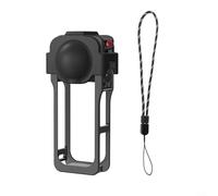 CWOQOCW Cage pour appareil photo Insta 360 X5 en aluminium aéronautique avec couvercle d'objectif Triple support griffe Compatible ARRI Protection extérieure