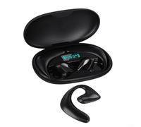 CWOQOCW Casque de traduction M8, traducteur vocal intelligent pour 144 langues, sans fil pour traduire instantanément les écouteurs avec micro pour les voyages et les études, blanc (noir)