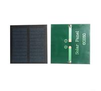 CWOQOCW Cellules solaires polycristallines 045 W 5 V pour petits appareils électroniques et jouets, panneau compact de 60 x 60 mm avec construction en métal pour lampes de jardin, noir (lot de 5)