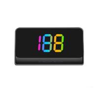 CWOQOCW Compteur de vitesse numérique GPS HUD - Affichage tête haute - Projecteur de pare-brise pour toutes les voitures - Affichage 7 couleurs avec pare-soleil et chapeau