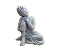 CWOQOCW Décoration de jardin Bouddha en résine de grès pour aquarium et maison, ajoute de la tranquillité à n'importe quel espace (S)