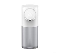 CWOQOCW Distributeur automatique de savon de salle de bain, avec affichage de la température LED, distributeur de mousse sans contact pour salle de bain et cuisine (gris)