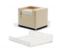 CWOQOCW Étagère murale flottante en acrylique transparent avec rebord de protection pour salle de bain, cuisine, bureau (1)