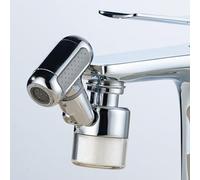 CWOQOCW Extension de bec d'eau mécanique pour robinet d'évier avec fonction 4 vitesses, buse filtrante anti-éclaboussures (2 pièces)