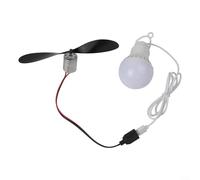 CWOQOCW Générateur d'hélice à vent avec lumière USB pour l'enseignement de la génération d'énergie éolienne et l'utilité dynamique sur les promenades à vélo