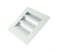 CWOQOCW Grille d'aération carrée en alliage d'aluminium pour maison, hôtel, restaurant, centre commercial, atelier, blanc (200 x 200 mm)