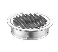 CWOQOCW Grille d'aération circulaire - 70 à 300 mm - En acier inoxydable - Outil de ventilation mural extérieur - Grille d'aération circulaire en métal (80 mm)