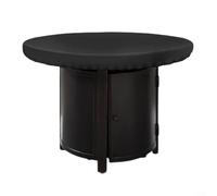CWOQOCW Housse de protection ronde en tissu Oxford 420D pour barbecue avec cordon de serrage Noir 80 cm 100 cm de diamètre (80 cm)