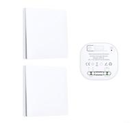 CWOQOCW Interrupteur à batterie sans fil avec générateur auto-alimentation, télécommande étanche pour plafonnier en matériau ABS pour maison et jardin (2-1)