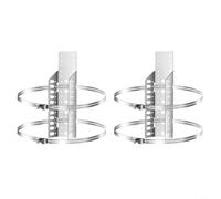 CWOQOCW Kit de fixation pour réservoir d'expansion en acier inoxydable pour chauffe-eau, avec sangles et clous, convient aux tringles jusqu'à 33 cm, finition argentée