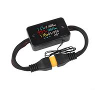 CWOQOCW Kws Dc26 Testeur de charge CC pour moto électrique pour analyse du chargeur avec écran LCD couleur pour surveiller la tension, le courant et les données d'énergie (pour XT-90-35A)