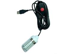 CWOQOCW Lampe de pêche sous-marine LED 5 V rechargeable par USB, lampe de détection de poissons, lampe profonde de nuit, leurre de pêche pour crevettes, calmars, bar, truite