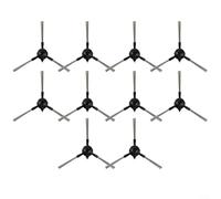 CWOQOCW Lot de 10 brosses latérales de rechange pour aspirateur robot Xiaomi pour MIJIA E5, outils de nettoyage des bords en nylon flexibles, construction robuste, ajustement sans outil, ensemble de 6