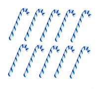 CWOQOCW Lot de 10 cannes de Noël gonflables en PVC pour intérieur et extérieur (bleu)