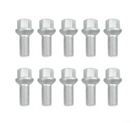 CWOQOCW Lot de 10 écrous de roue argentés 0009904907 pour Mercedes-Benz C250 C300 E350 CLA250 GLA250 ML350 W204 W211