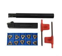 CWOQOCW Lot de 12 inserts de filetage interne pour barre d'alésage avec porte-outils SER1616H16 et SNR0013M16 pour plaquettes en carbure d'usinage CNC