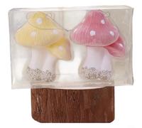 CWOQOCW Lot de 2 décorations de Noël en forme de champignons avec paillettes dorées et effet perlé pour décoration de table ou à suspendre au sapin (A)