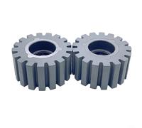 CWOQOCW Lot de 2 rouleaux de pression en caoutchouc, pièces de machine à cercler les bords, rouleaux de presse sergés pour le transport de machines à bois, 54 x 8 x 28 mm, gris