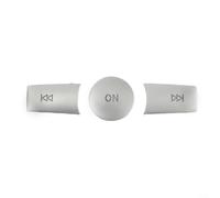 CWOQOCW Lot de 3 boutons de volume de console centrale en ABS chromé argenté pour Mercedes W204 GLK X204, pièces de décoration intérieure de voiture