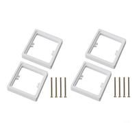 CWOQOCW Lot de 4 entretoises de 10 mm avec vis, entretoises carrées à double douille (blanc)