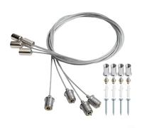 CWOQOCW Lot de 4 supports de fixation au plafond réglables avec câble en acier de 1 m pour chauffage de panneau infrarouge